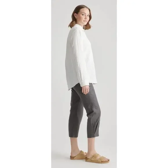 Quince 100% Organic Cotton Gauze Long Sleeve Shirt size S - Picture 2 of 7